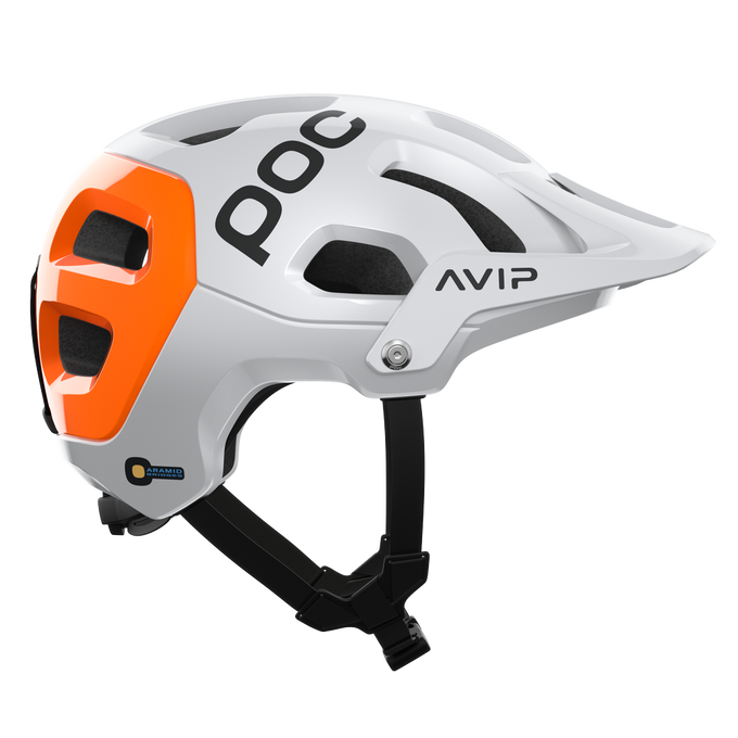 Cyklistická helma POC Tectal Race MIPS NFC Hydrogen White/Fluorescent Orange AVIP