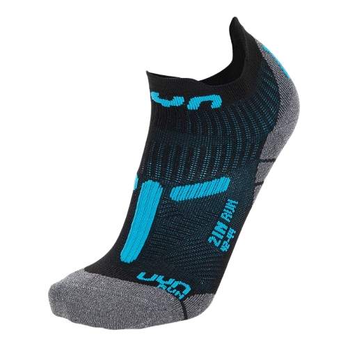Outdoorové ponožky UYN Man Run 2in Socks Black/Turquise