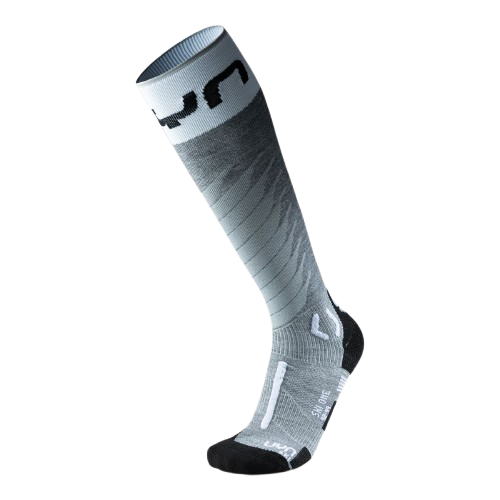 Lyžařské ponožky UYN Man Ski One Merino Socks Grey Melange/White - 2025/26