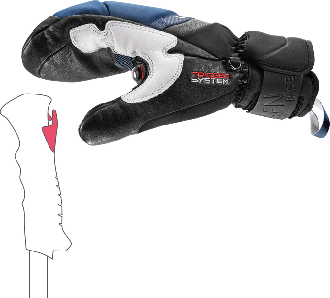 Lyžařské rukavice LEKI Griffin Base 3D Mitt Black/Marine - 2025/26
