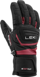 Lyžiarske rukavice LEKI Griffin 3D Junior Black/Rose - 2024/25