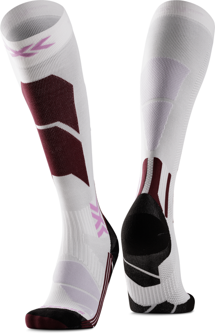 Lyžařské ponožky X-Socks Ski Perform OTC WMN X WHITE/LAVENDER - 2025/26