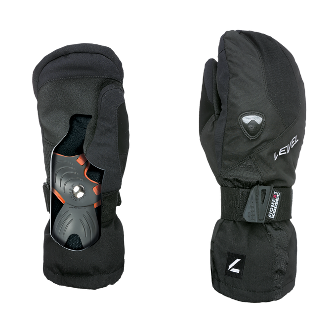Lyžařské rukavice Level Fly Jr Mitt Black - 2025/26