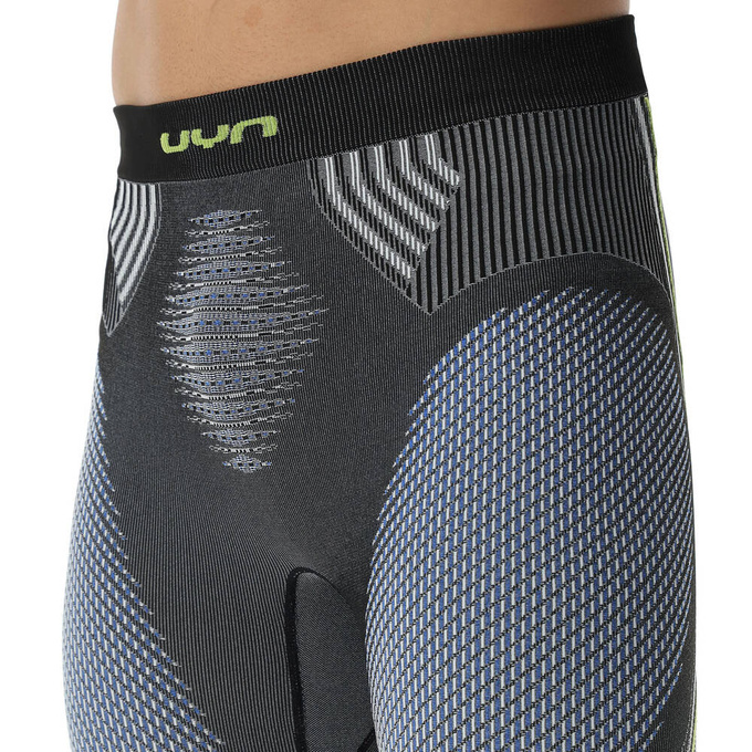 Funkční kalhoty UYN Man Evolutyon UW Pant Long Melange Anthracite Melange/Blue/Yellow Shiny - 2023/24