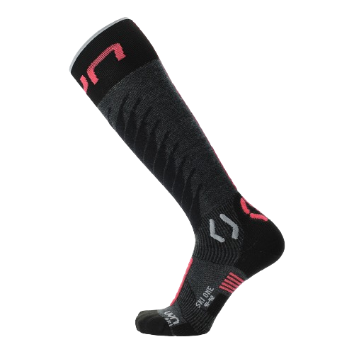 Lyžařské ponožky UYN Woman Ski One Merino Anthracite/Pink - 2025/26