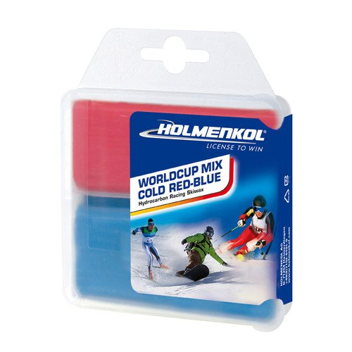 Sjezdový vosk HOLMENKOL Worldcup Mix Cold Red-Blue 2x35g