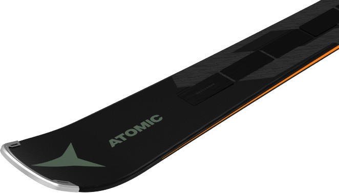 Sjezdové lyže Atomic Redster Q7 Revoshock C + MI 12 GW Black/Orange - 2025/26