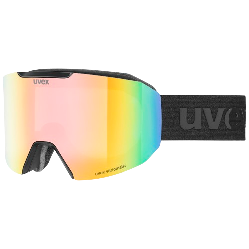 Lyžařské brýle Uvex Evidnt ATTRACT Small V Black Matt/Mirror Rainbow + spare lens - 2025/26
