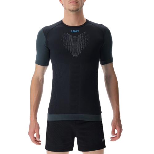 Běžecké tričko UYN Man Running PB42 OW Shirt SH_SL Black Beauty/Iron Gate