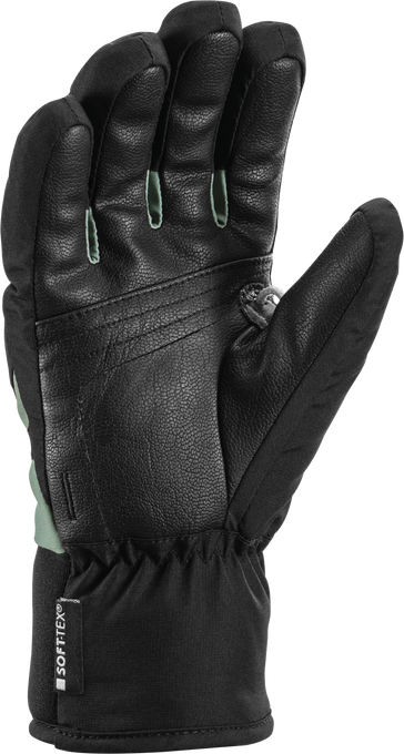 Lyžařské rukavice LEKI Griffin 3D Junior Black/Dusty Green - 2025/26