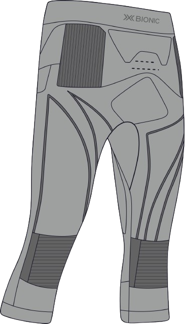 Funkční kalhoty X-bionic Energy Accumulator 4.0 Pants 3/4 Men Seal Grey/Light Grey - 2024/25