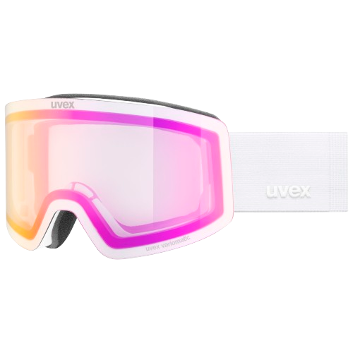 Lyžařské brýle Uvex Provoqe V White Matt/Mirror Pink - 2025/26