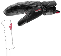 Lyžařské rukavice LEKI Griffin Base 3D Mitt Black - 2025/26