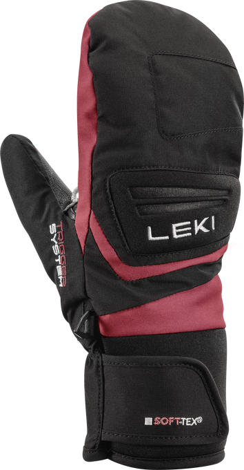 Lyžařské rukavice LEKI Griffin 3D Mitt Junior Black/Rose - 2025/26