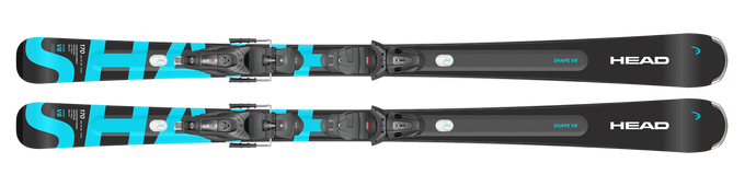 Sjezdové lyže HEAD V-Shape E-V8 + Protector PR 11 GW BR. 85 Matt Black - 2025/26
