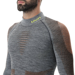 Funkční triko UYN Man Ambityon UW Shirt LG_SL Melange Turtleneck Black Melange/Orange/Yellow - 2023/24