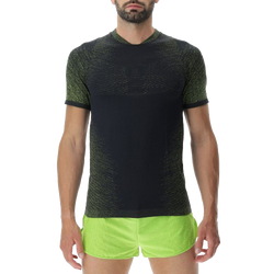 Běžecké tričko UYN Man Running Exceleration OW Shirt SH_SL Black/Lime