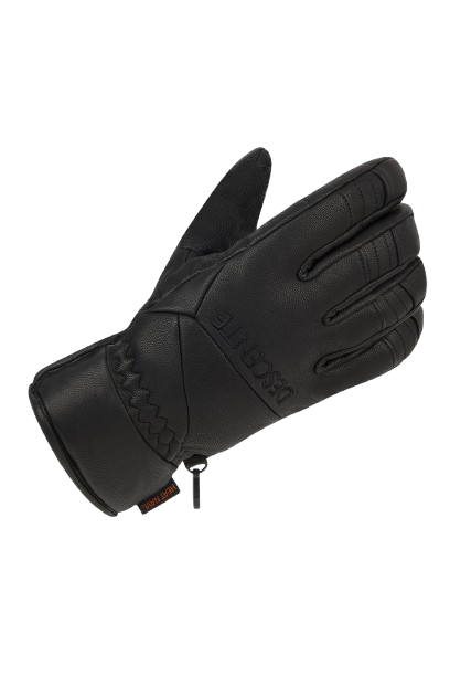 Lyžařské rukavice Descente Leather Glove Black - 2025/26