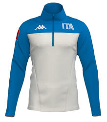 Fleecová Mikina Kappa 6CENTO 687BK ITA White Coconut/Blue - 2024/25