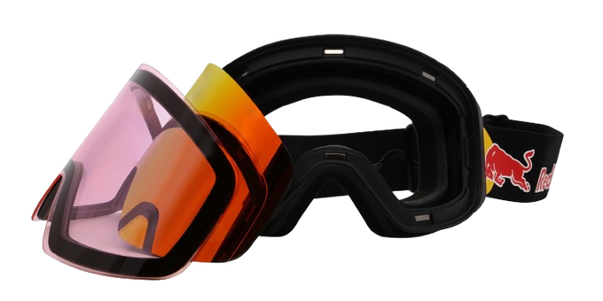 Lyžařské brýle Red Bull Spect Jam Black/Orange With Red Mirror + Přídavné zasklení: - 2025/26