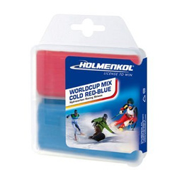 Sjezdový vosk HOLMENKOL Worldcup Mix Cold Red-Blue 2x35g