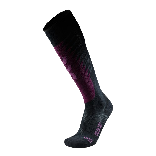 Lyžařské ponožky UYN Women Ski One Biotech Black/Purple - 2025/26