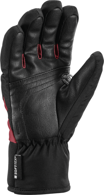 Lyžařské rukavice LEKI Griffin 3D Junior Black/Rose - 2025/26
