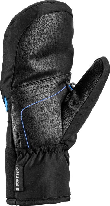 Lyžiarske rukavice LEKI Griffin 3D Junior Mitt Black/Cyan - 2023/24