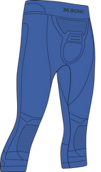 Funkční kalhoty X-bionic Energizer 4.0 Pants 3/4 Men Blossom Blue/Black - 2024/25