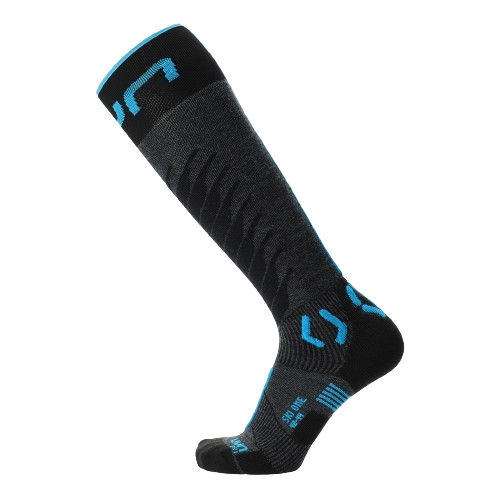 Lyžařské ponožky UYN Man Ski One Merino Socks Anthracite/Turquoise - 2025/26