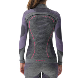 Funkční triko UYN Woman Ambityon UW Shirt LG SL Melange Turtle Neck Black Purple/Raspberry - 2024/25