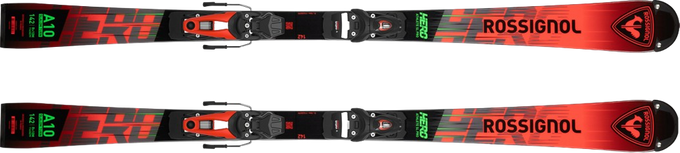 Sjezdové lyže Rossignol Hero Athlete SL PRO 128-149 R21 + NX 10 GW B73 Black Hot Red - 2025/26