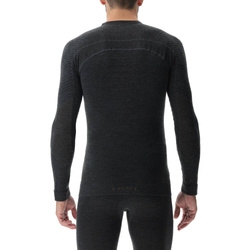 Funkční triko UYN Man Fusyon Cashmere UW Shirt LG_SL Grey Rock/Brown - 2023/24
