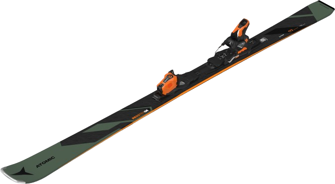 Sjezdové lyže Atomic Redster Q6 + MI 12 GW Black/Orange - 2024/25