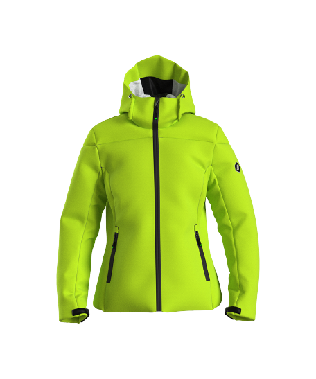 Lyžařská bunda ENERGIAPURA Jacket With Hood Flond Lady Unicolor Acid Green - 2023/24