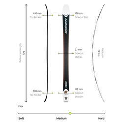 Zjazdové lyže Dynafit Tigard 97 Black/White - 2025/26