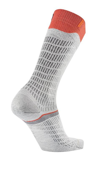 Lyžařské ponožky Sidas Ski Merino Performance Light Grey/Coral - 2025/26