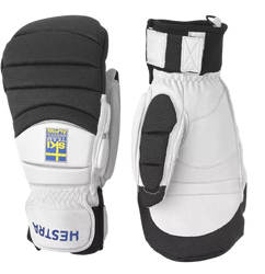 Lyžařské rukavice Hestra Gripen GS Mitt White/Yellow - 2025/26