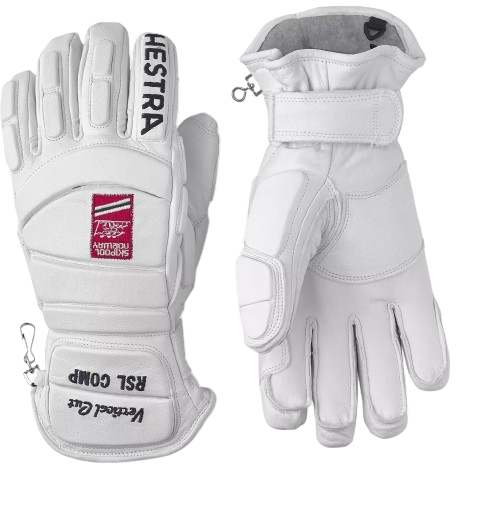 Lyžařské rukavice Hestra RSL Comp Vertical Cut d3O Impact White/Medium Blue - 2025/26
