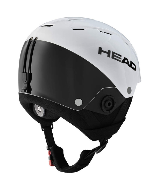 Lyžařská helma HEAD Team SL White/Black + Chránič čelisti - 2025/26