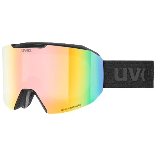 Lyžařské brýle Uvex Evidnt ATTRACT V Black Matt/Mirror Rainbow + spare lens - 2025/26
