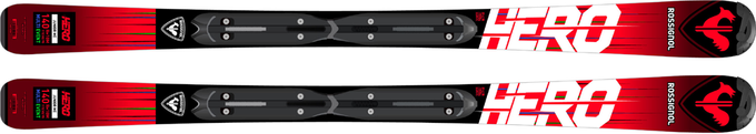 Skis Rossignol Hero JR 100-140 + Kid 4 GW B76 Black - 2023/24