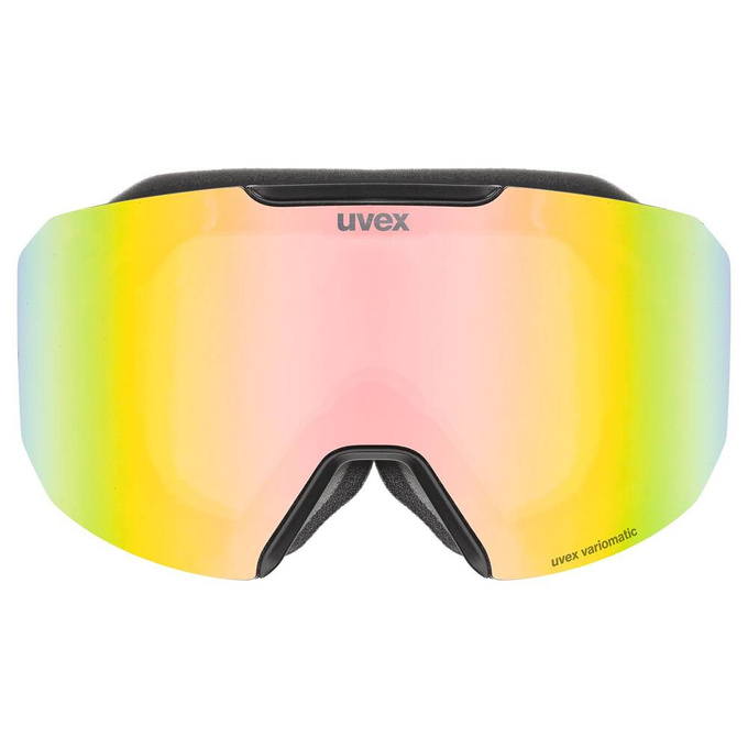 Lyžařské brýle Uvex Evidnt ATTRACT V Black Matt/Mirror Rainbow + spare lens - 2025/26