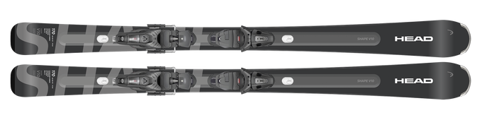 Sjezdové lyže HEAD V-Shape E-V10 + Protector PR 11 GW BR. 95 [P] Matt Black - 2025/26