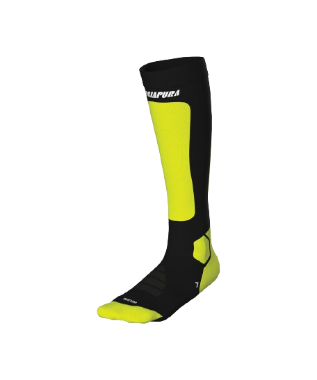 Lyžařské ponožky Energiapura Heat Merino Socks Fluo Yellow/Black - 2024/25