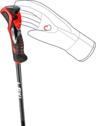 Zjazdové palice LEKI Airfoil 3D Black/Red - 2025/26