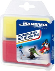 Sjezdový vosk HOLMENKOL World Cup Mix Hot Yellow-Red 2x35g