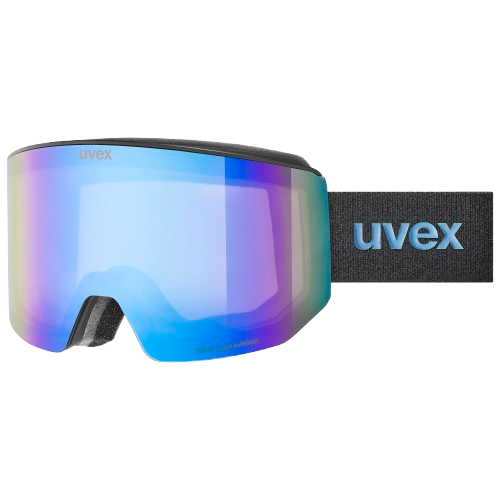 Lyžařské brýle Uvex lace ATTRACT FM Black Matt/Mirror Blue + spare lens - 2025/26