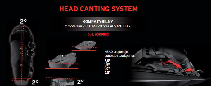 HEAD Ski Boot Soles Canting System 1,5° Vector/Edge