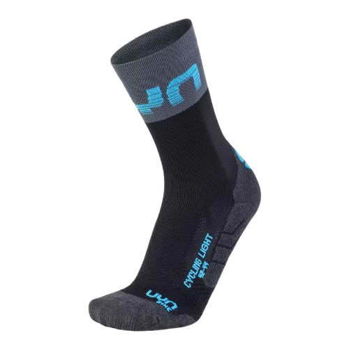 Cyklistické Ponožky UYN Man Cycling Light Socks Black/Grey/indigo Bunting